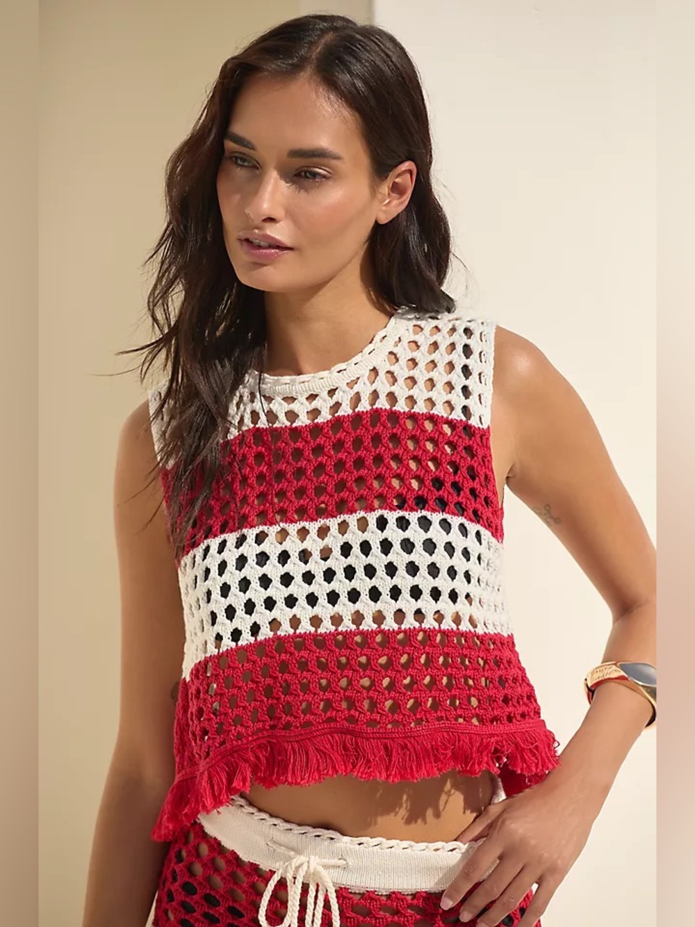 Farm Rio Crotchet Sleeveless Tank